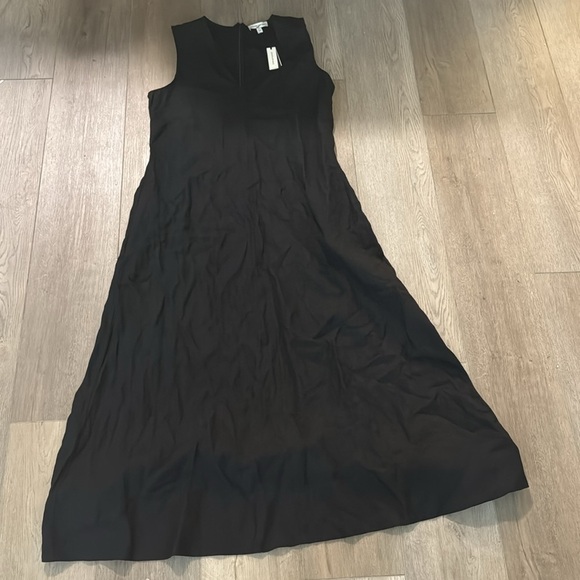 NWT! Banana Republic Black Linen V-Neck Maxi Dress - Multiple🐯 - Picture 6 of 8